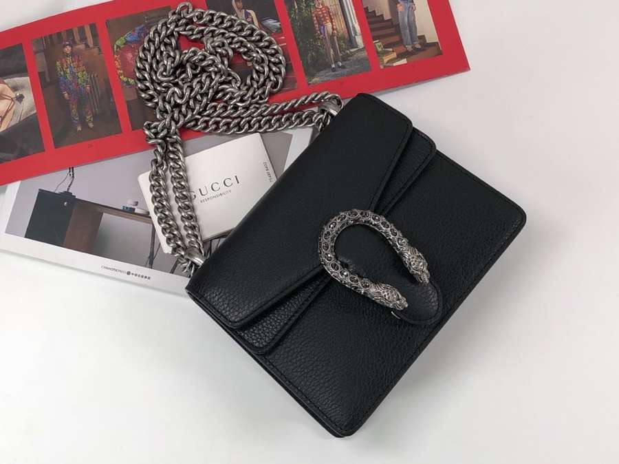 Gucci Dionysus mini leather bag 421970 CAOGN 8176 Black - Click Image to Close